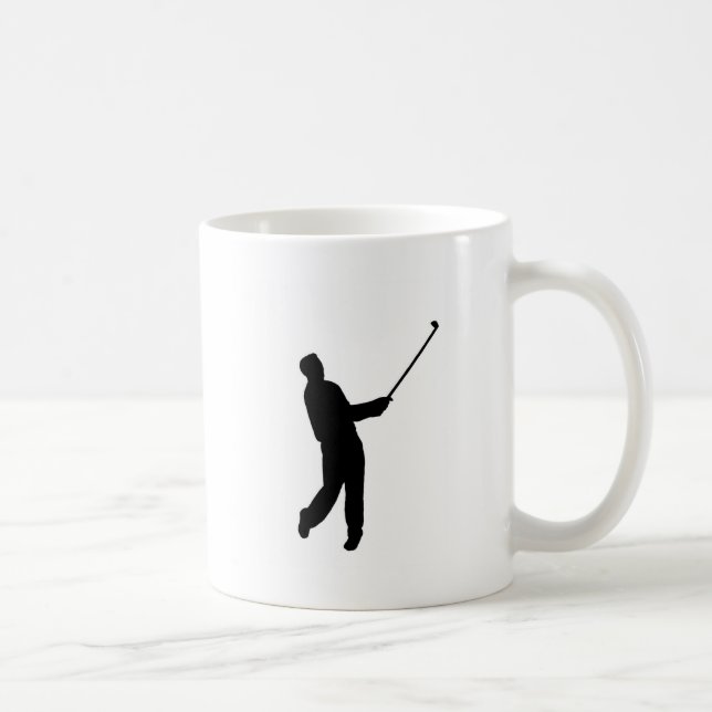 Golfer-Silhouette Kaffeetasse (Rechts)