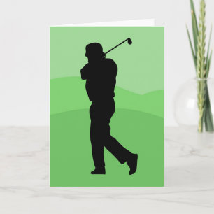 Golfer-Silhouette Karte