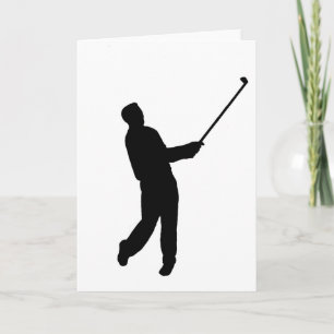 Golfer-Silhouette Karte