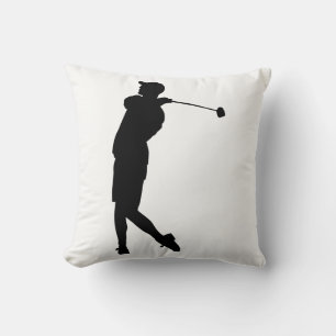 Golfer-Silhouette Kissen