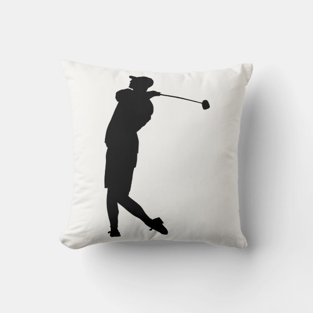 Golfer-Silhouette Kissen (Vorderseite)