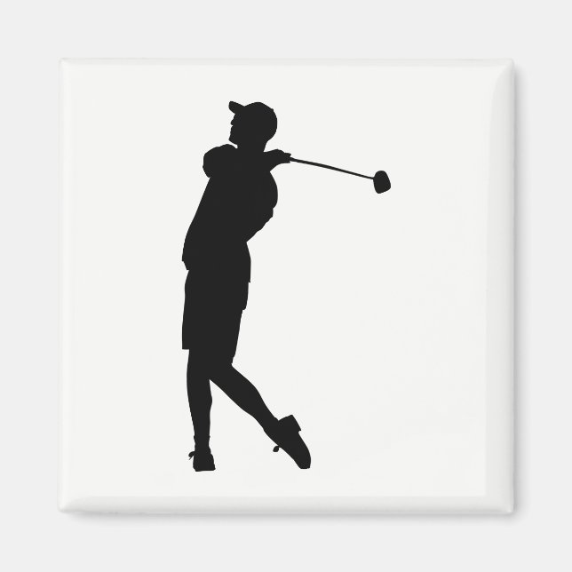 Golfer-Silhouette Magnet (Vorne)