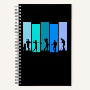 Golfer-Silhouette Notizbuch