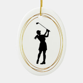 Golfer Silhouette Ornament