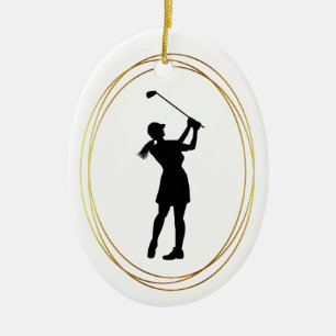 Golfer Silhouette Ornament