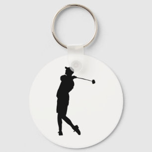 Golfer-Silhouette Schlüsselanhänger