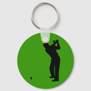 Golfer-Silhouette Schlüsselanhänger