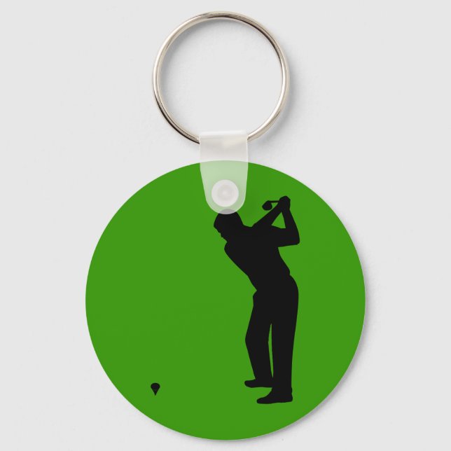 Golfer-Silhouette Schlüsselanhänger (Vorderseite)