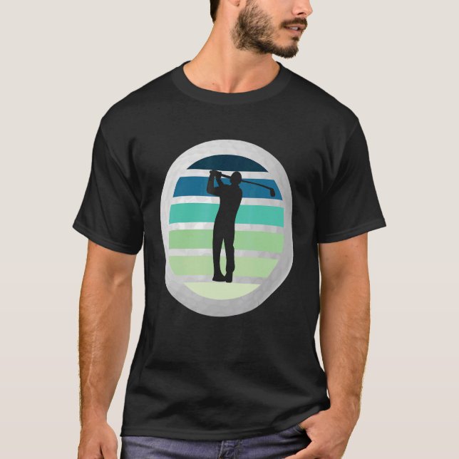 Golfer-Silhouette T-Shirt (Vorderseite)