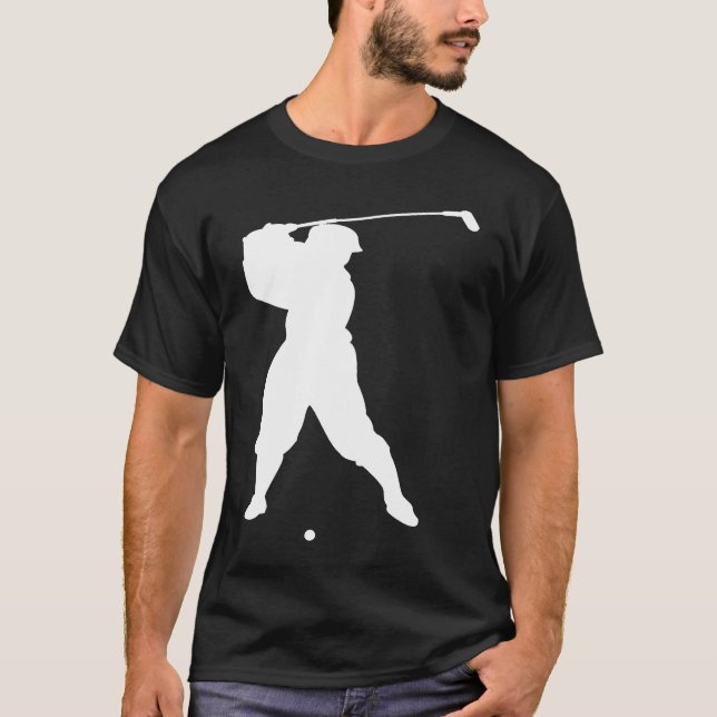 Golfer-Silhouette T-Shirt (Vorderseite)