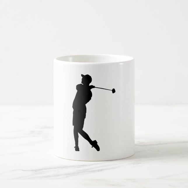 Golfer-Silhouette Tasse (Mittel)