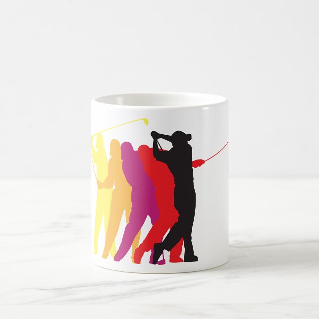 Golfer-Silhouetten Kaffeetasse (Von Creator hochgeladen)
