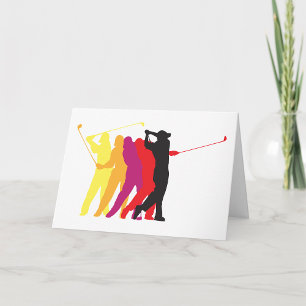 Golfer-Silhouetten Karte