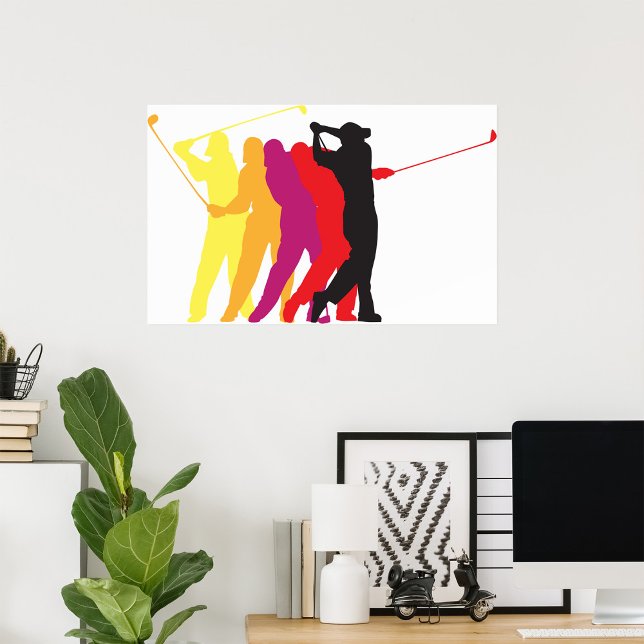 Golfer-Silhouetten Poster (Von Creator hochgeladen)