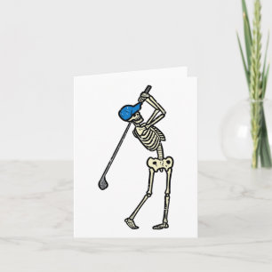 Golfer Skeleton Golf Player Halloween Kostüme Männ Karte