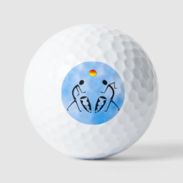 Golfer, Sonnenschein und afrikanisches Drumming Golfball