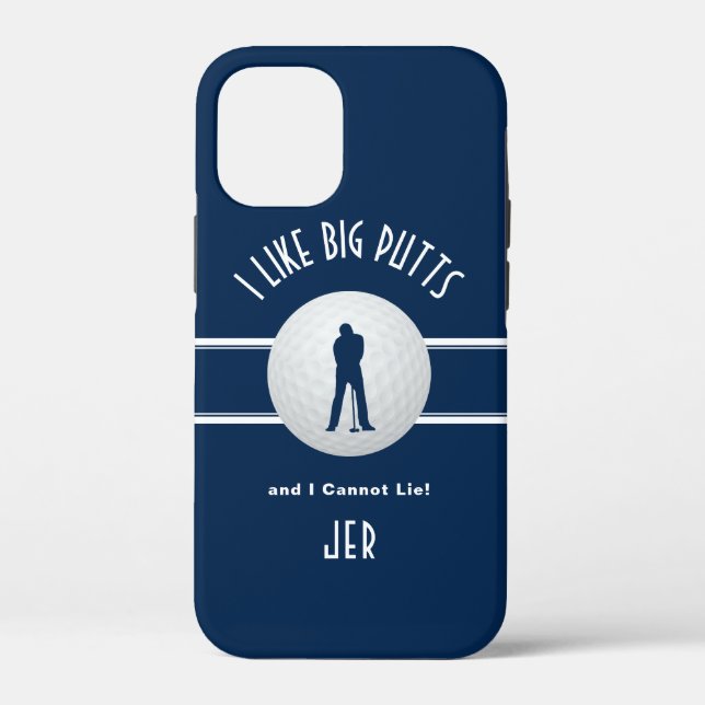 Golfer Spaß Big Putts Golf Fun Blue Sports Case-Mate iPhone Hülle (Rückseite)