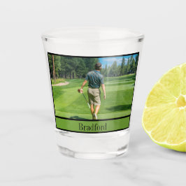 Golfer Spieler Foto und Name Vater Opa etc. Schnapsglas