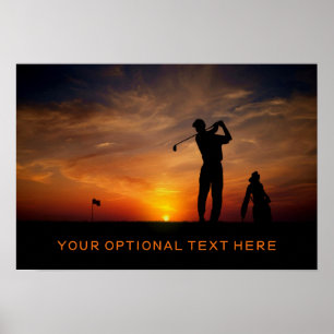 Golfer Sunset individuelles Poster