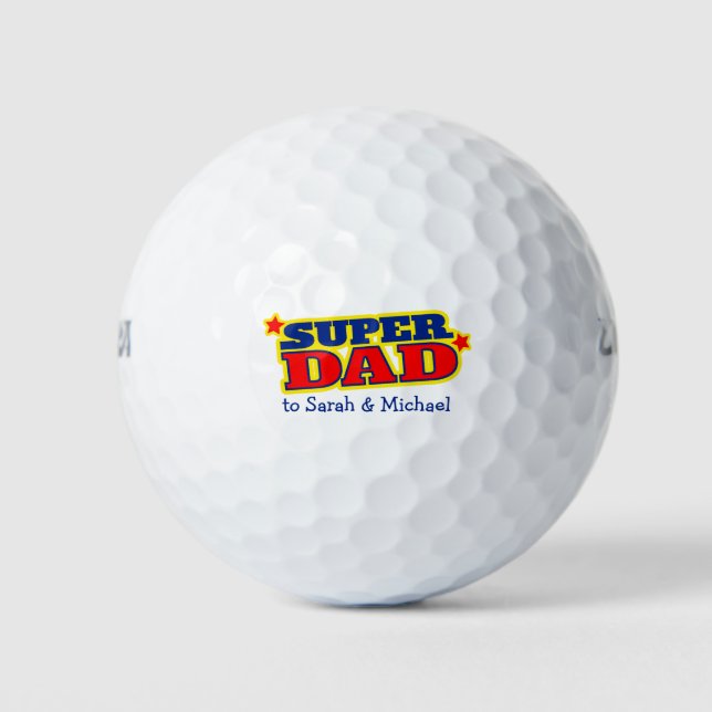 Golfer Super Papa Geschenkbälle Golfball (Vorderseite)