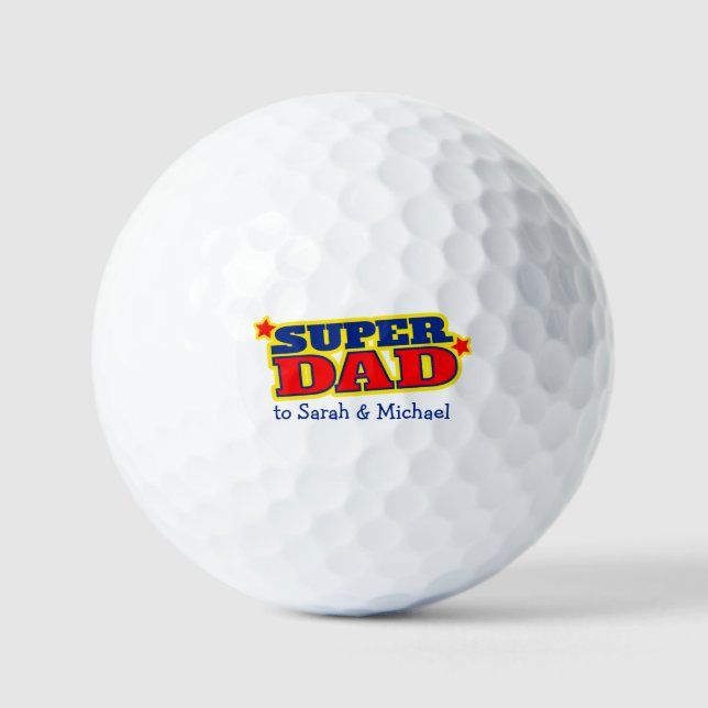 Golfer Super Papa Geschenkbälle Golfball (Vorderseite)