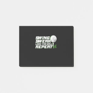 Golfer Swing Sweet suchen nach Ball Post-it Klebezettel