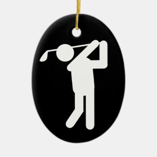Golfer Symbol Christmas Keramik Ornament