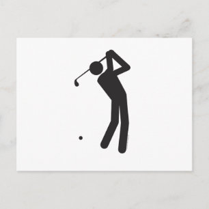 Golfer-T Postkarte