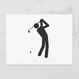 Golfer-T Postkarte