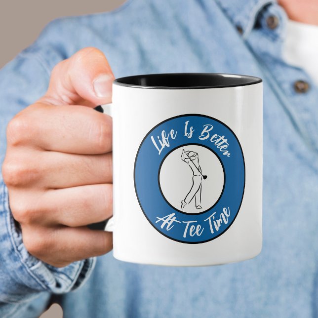 Golfer T-Shirt Time Spaß Funny Sport Pub Royal Blu Tasse (Golfer Tee Time Humor Men's Funny Sport Pun Royal Blue Mug)
