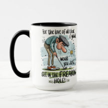 Golfer-Tasse in der Hole Vater Tasse