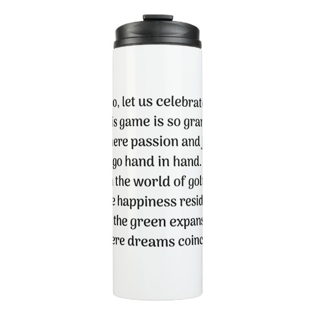 Golfer Thermosbecher (Vorderseite)