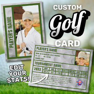 Golfer Trading Card Souvenir Grün Telefonnummerkarte