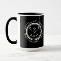 Golfer und Clubname Datum Schwarz und Weiß