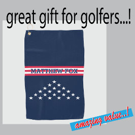 Golfer USA Monogram Fantastisch Patriotic Golf Han Golfhandtuch