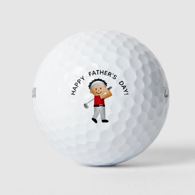Golfer-Vater des niedlichen Vaters Golfball (Vorderseite)