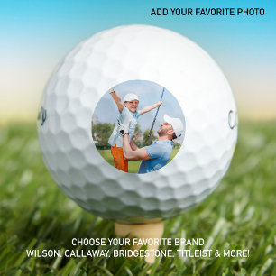 Golfer Vater Vater Tochter Personalisiertes Foto Golfball