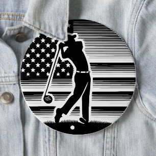 Golfer Vathers Day, 4. Juli Patriotic Design Button