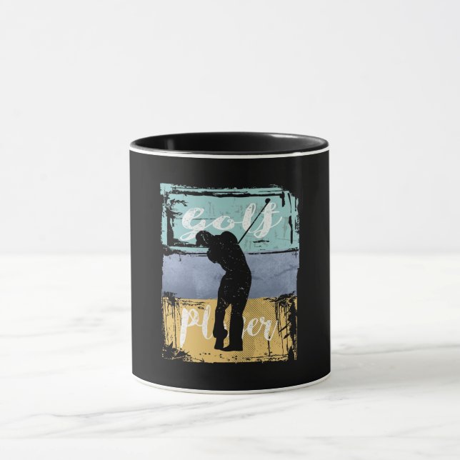 Golfer Vintager Retrostil Tasse (Zentrum)