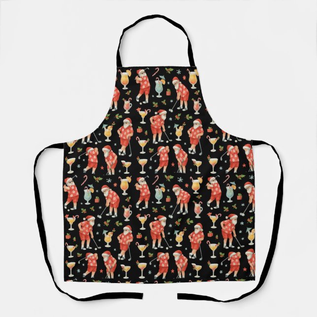 Golfer Weihnachten im Juli Hawaiian Thema für Golf Schürze (Vorderseite)