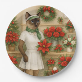 Golfer Weihnachten Thema mit Golfausrüstung Pappteller