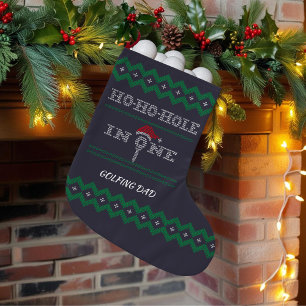 Golfer Weihnachts-Strumpf in einem Kleiner Weihnachtsstrumpf