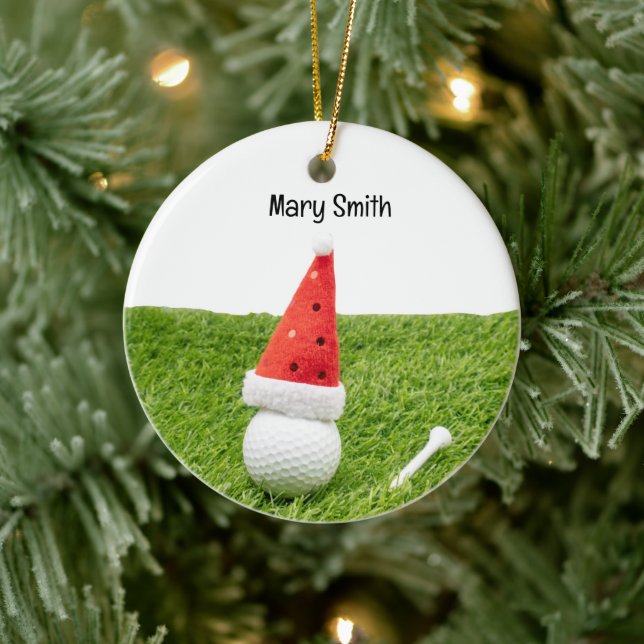 Golfer-Weihnachtsgeschenke zum Thema Golf Keramik Ornament (Baum)