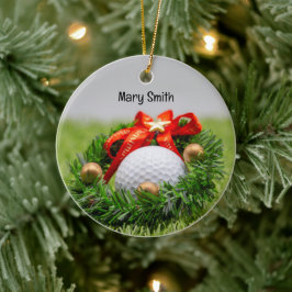 Golfer-Weihnachtsgeschenke zum Thema Golf Keramik Ornament