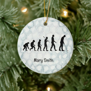 Golfer-Weihnachtsgeschenke zum Thema Golf Keramik Ornament