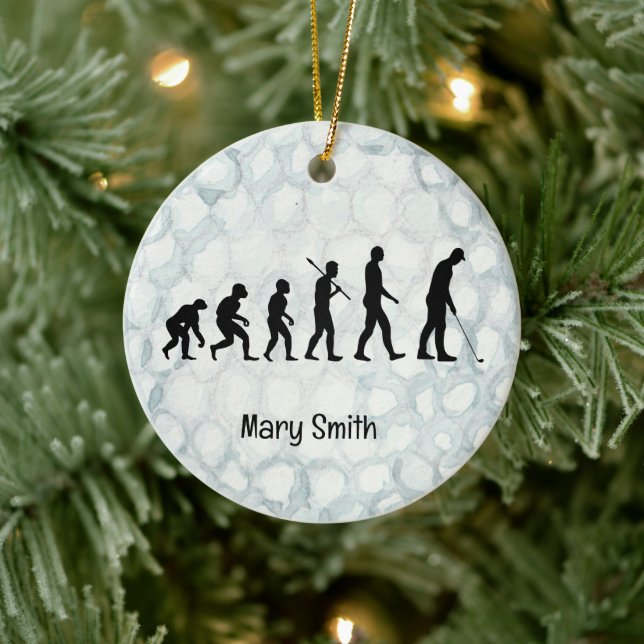 Golfer-Weihnachtsgeschenke zum Thema Golf Keramik Ornament (Baum)