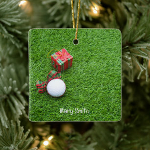 Golfer-Weihnachtsgeschenke zum Thema Golf Keramikornament