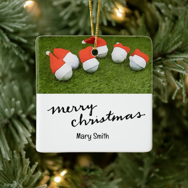 Golfer-Weihnachtsgeschenke zum Thema Golf Keramikornament (Baum)