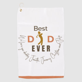 Golfer Wir Liebe Sie Papa Der beste Vater aller Ze Golfhandtuch