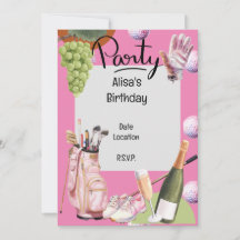 Golfereisen mit Kugel überall in pink für Golfer